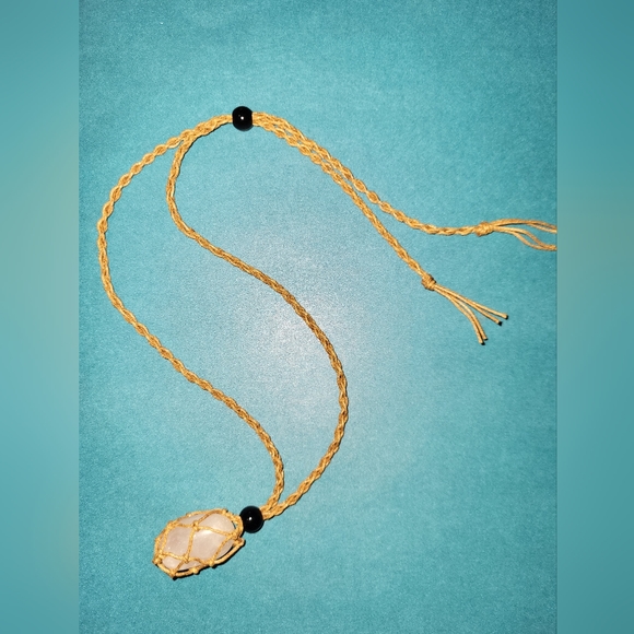 Healing Cage Necklace with Natural Stone. - Picture 2 of 5